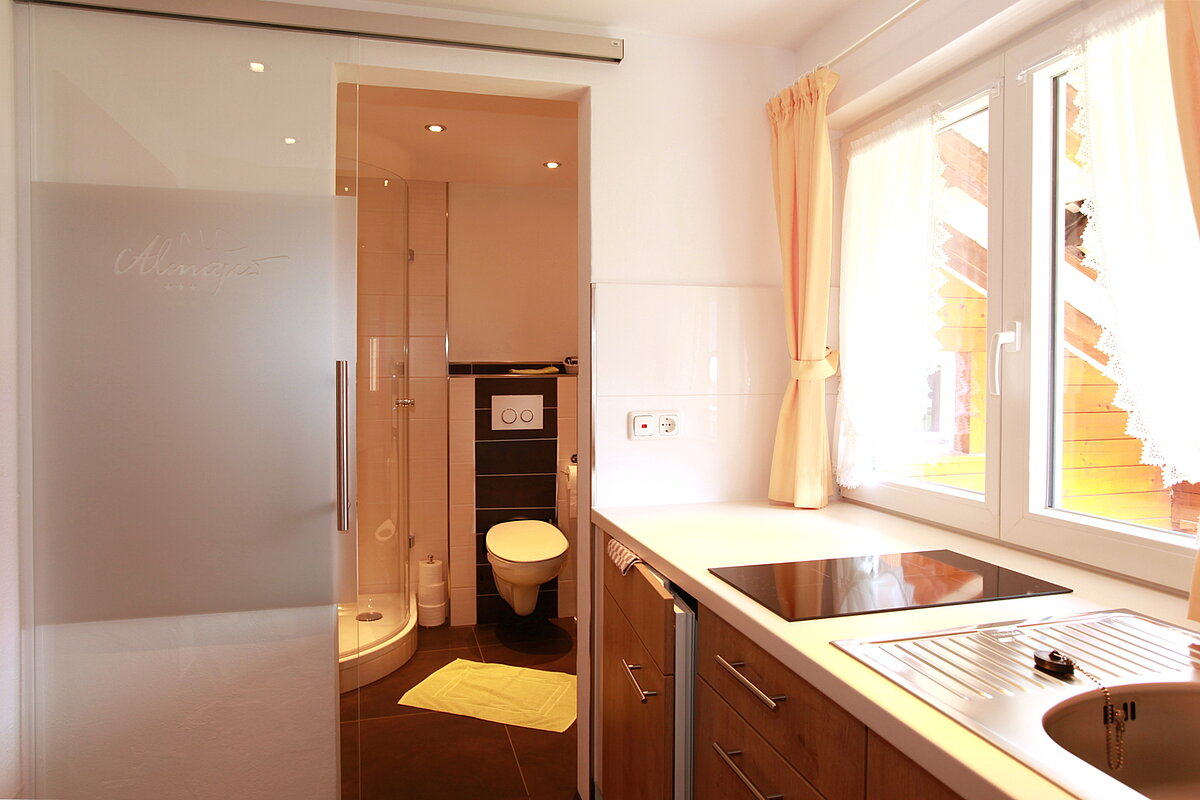 2-kamerappartement type 32 - keukenblok - Almajur Vakantiehotel Mittelberg Kleinwalsertal